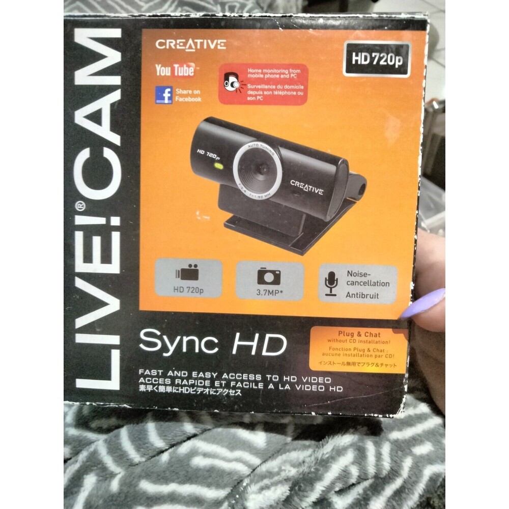 Creative Live! Cam Chat HD Video Calls Webcam Model VF0700 HD 720p